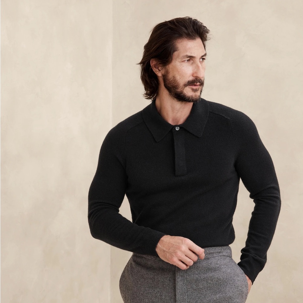 Viaggio Banana Republic Black Men's Cashmere Sweater